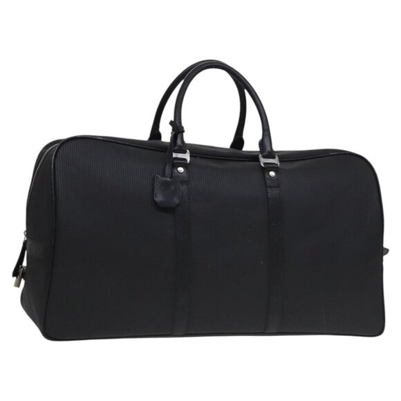 BVLGARI Boston Bag PVC Black Silver Auth bs22064 - Picture 1 of 16